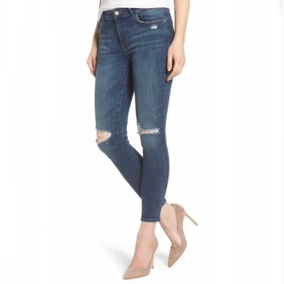 DL1961 Smart Denim Margaux Instasculpt Ankle Skinny Jeans Fleetwood Size 29 - Picture 1 of 7